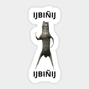 Ijbiñij wolf dancing meme animation 3d quote Sticker